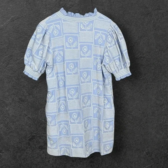 Avara Embroidered Prairie Cottagecore Tunic Dress Size XL Boho Feminine Romantic - Picture 3 of 8